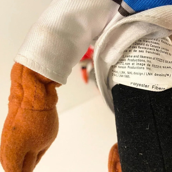 Vintage 1995  Muppets Fozzie and Animal Hockey Players NHL Plush Toys - Picture 5 of 16